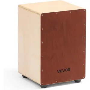 VEVOR Cajon Box Drum, with Internal Guitar Strings, Lightweight Wooden Percussion Box, Portable Birch Wood Drum Instrument with Travel Bag, Adjustable Strap, for Beginner Professional, 11x 9x 4 inVEVOR Super Brand Day