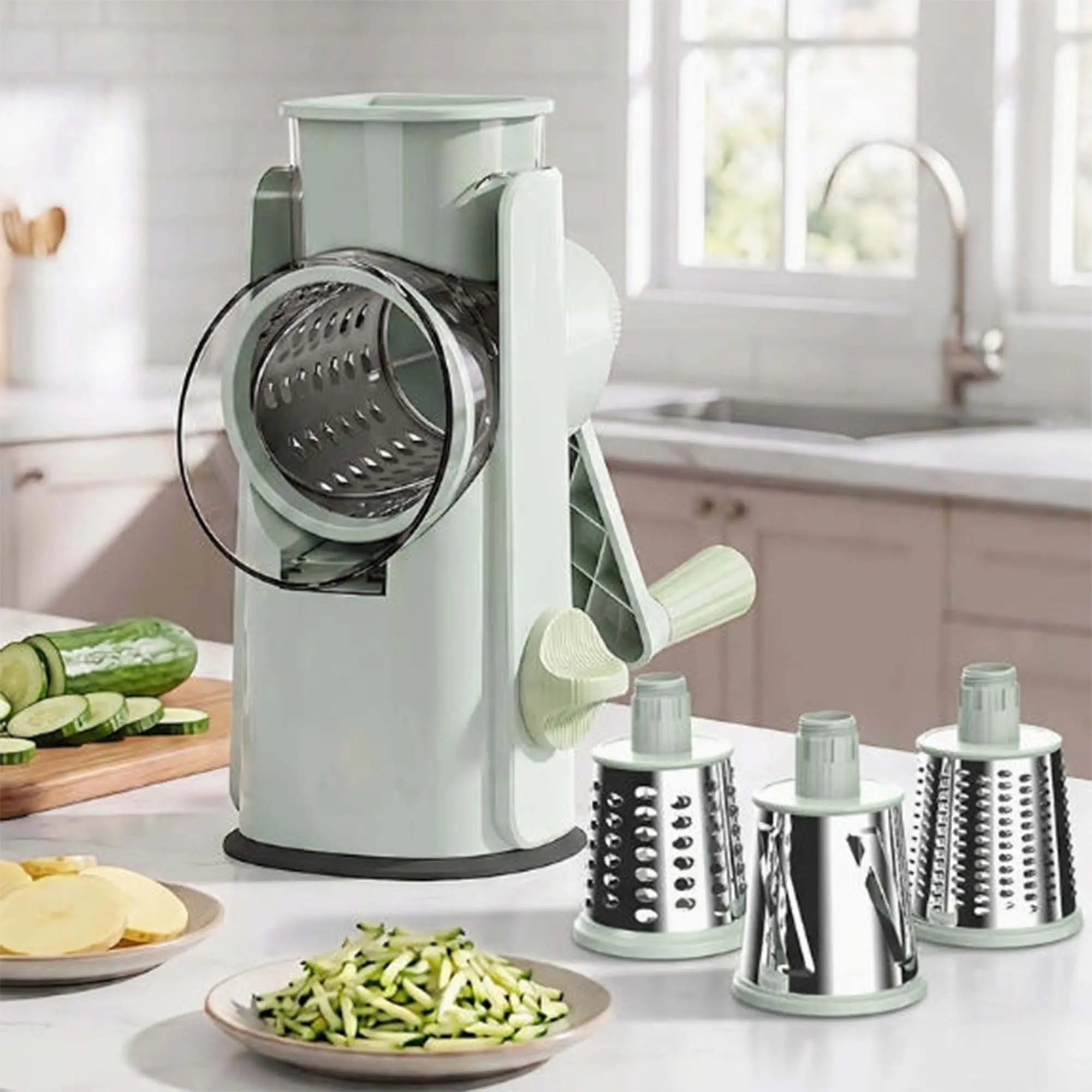 Rotary Vegetable Cutter 2026 New Multi-Function Roller Slicer – Fast Veggie Cutter for Meal Prep Trending  Roller Chopper – No-Tear Onion Dicer for Healthy Cooking  modern kitchen tool  food preparation