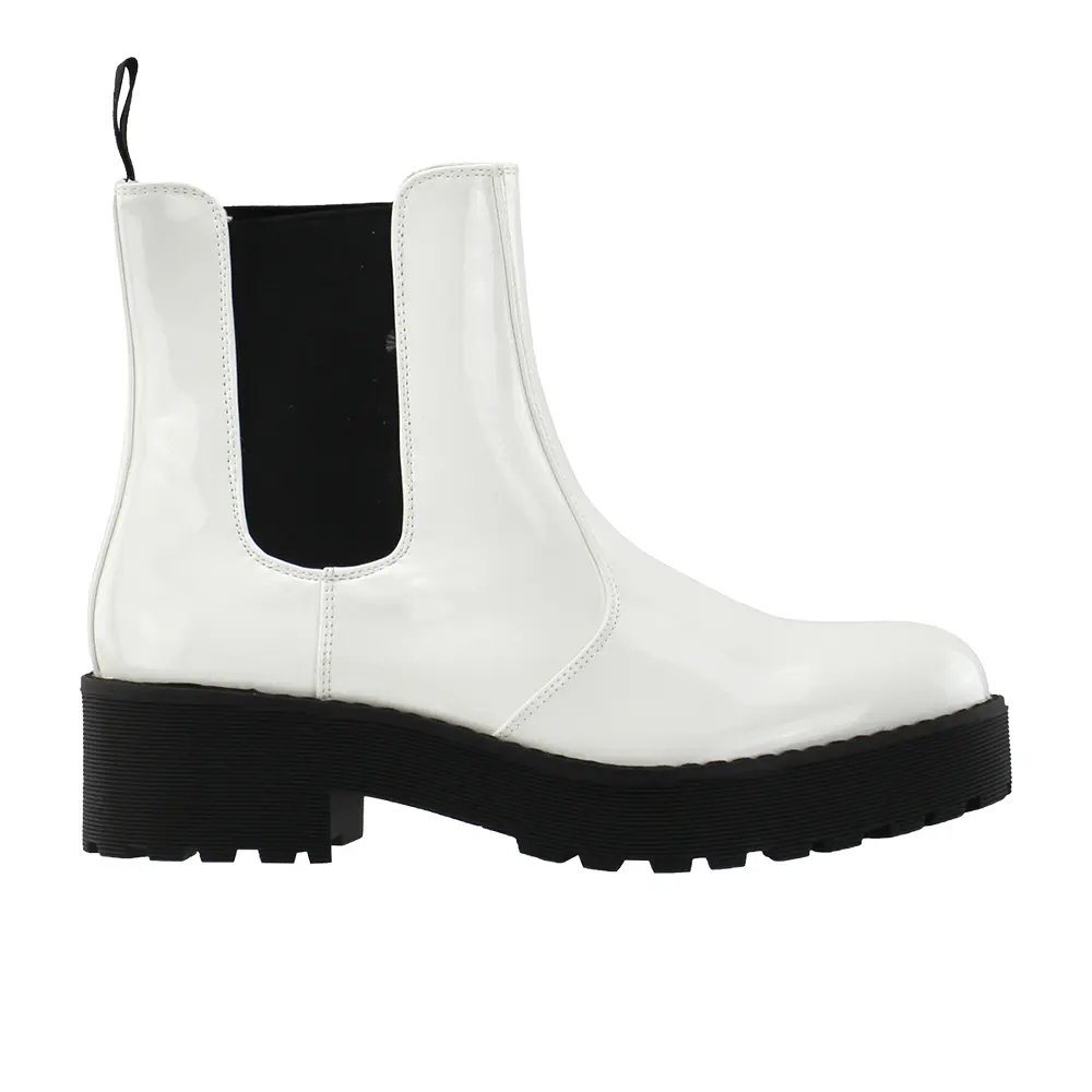 Dirty Laundry Womens Margo Pull On Round Toe Chelsea Casual Boots Ankle Low Heel 1-2" - White