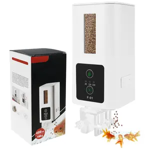 Automatic Fish Feeder Intelligent Timing Aquarium Food Dispenser Reusable Aquarium Tank Timer Auto Feeder Large Capacity 400ml Electric Fish Food Dispenser for Fish Tank Aquarium