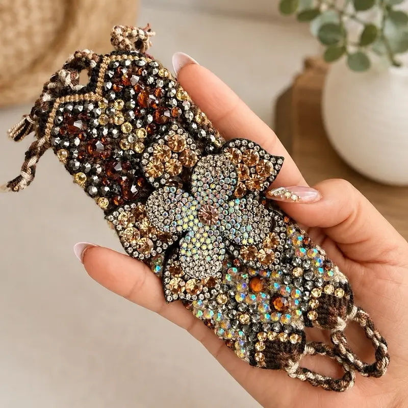 Handmade Crochet Bracelet – Colorful Boho Woven Jewelry