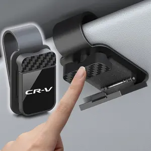 For Honda Crv Accessory Eyeglass Holder with Carbon Fiber Texture, Mirror-Shaped Sunscreen Case, Car Eyeglass Storage Solution, Car Storage Organizer