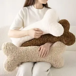 3 Styles Creative Bone Shaped Plush Pillow Soft Soothing Sleeping Pillow Back Pillow Kawaii Home Decor Funny Gift