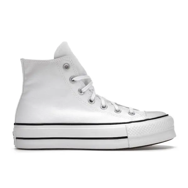 Converse Chuck Taylor All Star Lift Hi Women's Sneakers 560846F / White / Black / High Top Platform Shoes / Casual Lifestyle Sneakers / Classic Canvas Footwear / Streetwear Shoes / Everyday Women's Shoes