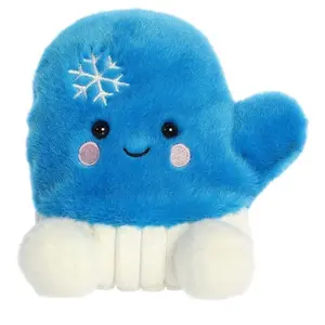 Palm Pals Original Blue Plush Toy with Snowflake Design and Pink Cheeks Collect Them All