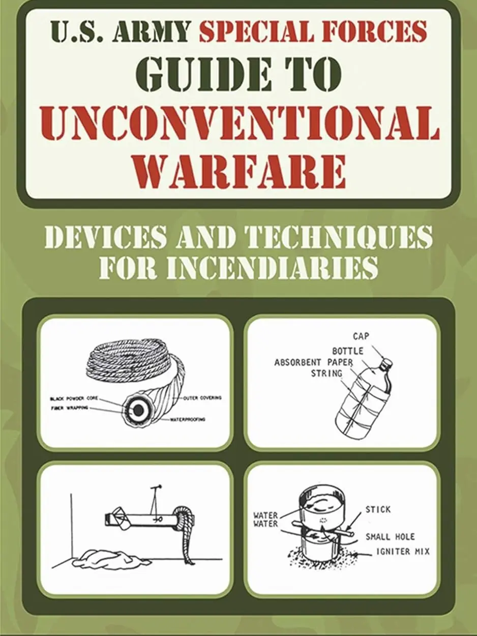 U.S. Army Special Forces Unconventional Warfare Soft Cover Book - Improvised Munitions Handbook with Detailed Information, Incendiary Device Techniques for Novices