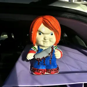 Chucky Smash Piggy Bank with Red Hair and Blue Outfit for Kids' Savings
