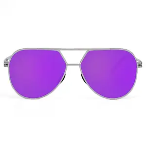 Untangled x Emily- Tangle Free - Mirrored Purple Aviator Sunglasses Style Classic