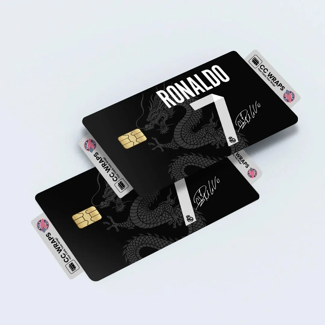 2 Pack Sports CR7 Credit Debit Card Sticker Vinyl Decal Skin Durable Football