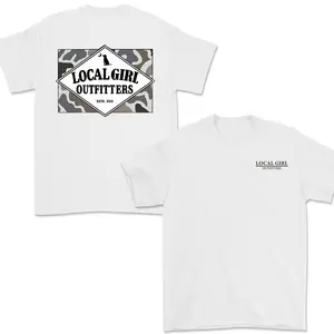 Local Girl Outfitters EST 2013 T-Shirt - Camo Dog Design Featuring Camo Graphic Casual Tee, Trendy and Casual Outdoor Wear For Men For Women, Gift For Lovers Outfitters, Soft Cotton Fabric