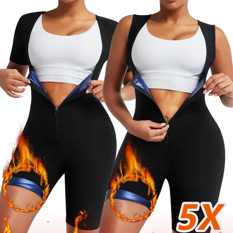 Women's Minimalist Mock Neck Zipper Short Sleeve Sauna Shapewear Bodysuit - Slimming Minimizer, Sweat Enhancer, Tummy Shaper, Black, Fall Casual, Handwash Only Workout Top (Slimming Minimizer Style, Sweat Enhancer Style), Slimming Minimizer Shapewear Body