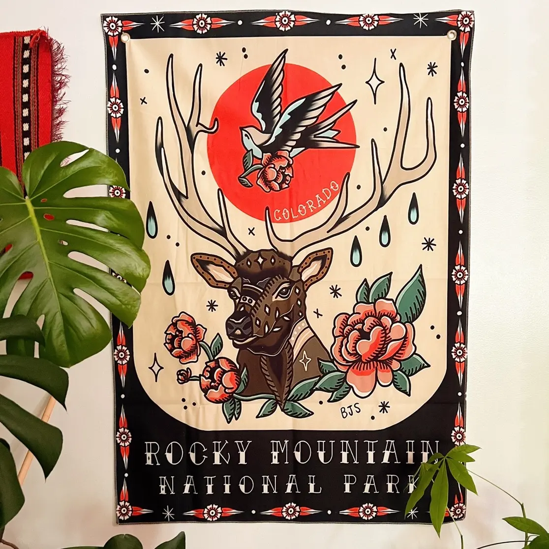 Rocky Mountain hanging wall tapestry