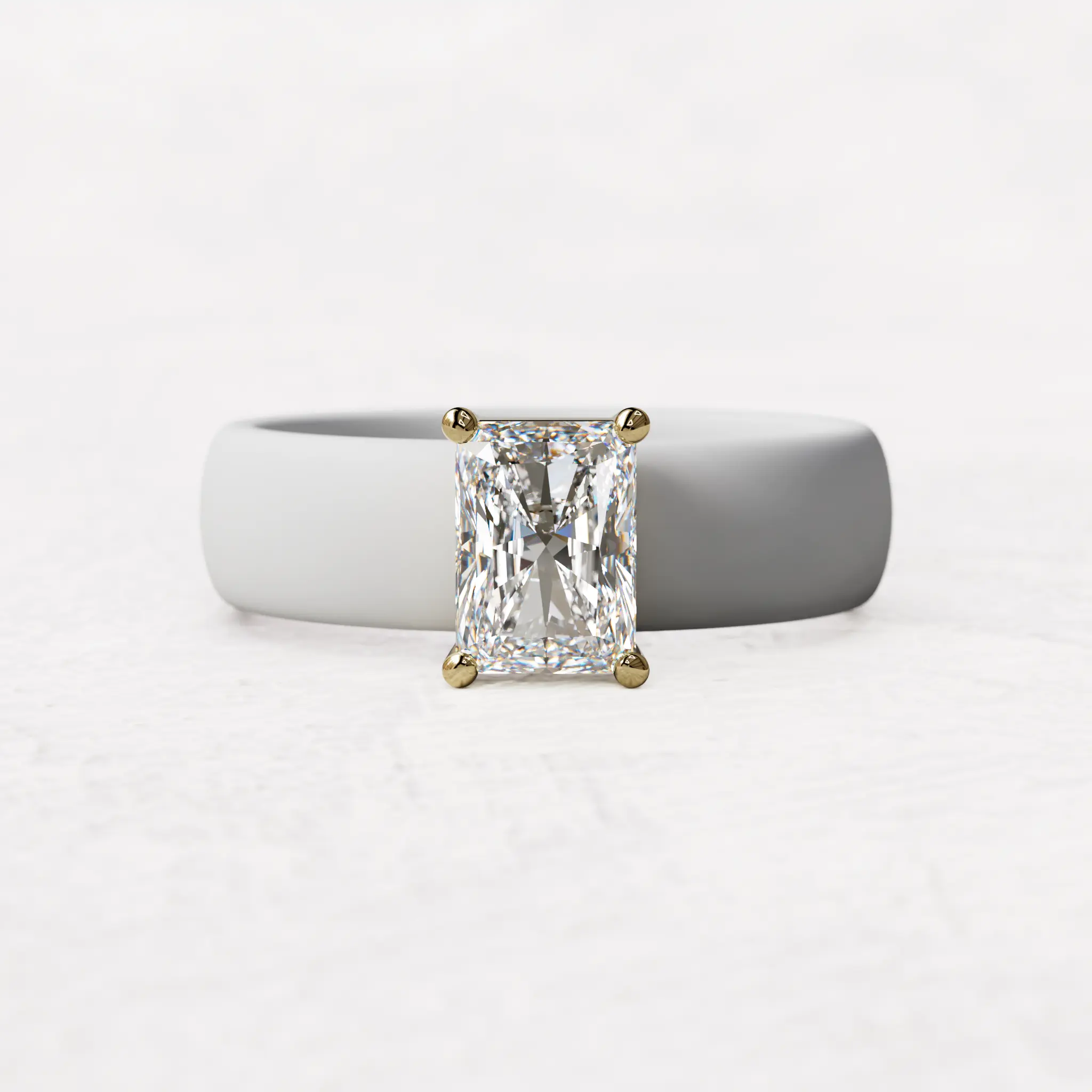 Radiant Moissanite Silicone Ring | 1 Carat