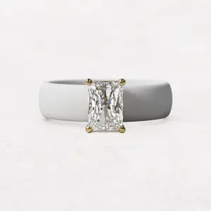 Radiant Moissanite Silicone Ring | 1 Carat