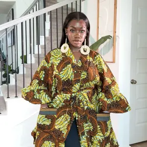 Anife Kimono - Women's Stylish African Print Kimono for Casual Wear - Clothes, Womenswear