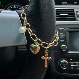 Steering Wheel Bead Hanging Ornament, Car Pendant Accessory, Unique Fashion Gift, Car Interior Decoration, Car Decoration, Stylish Beaded Charm