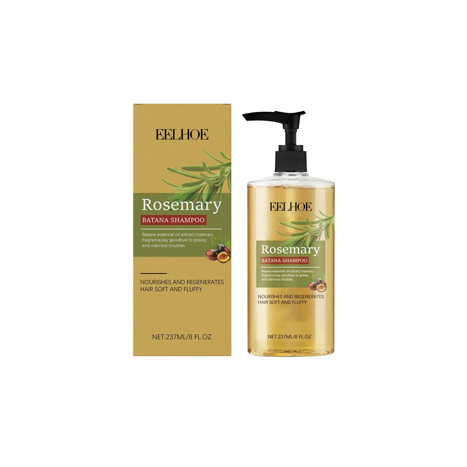 Battana Essential Oil Shampoo, Cleansing and Control Oily Hair, Moisturizing and Nourishing, Smooths and Protects Hair