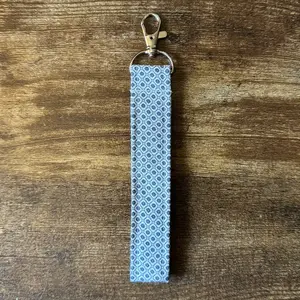 Squared Micro Floral Fabric Keychain Wristlet