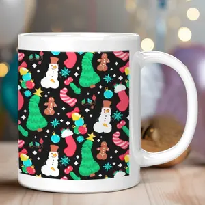 Merry Christmas Ceramic Coffee Mug 330ML, Happy New Year Gift, Printed Coffee Mugs for Christmas Day, Christmas Gift for Kids Girls Boys