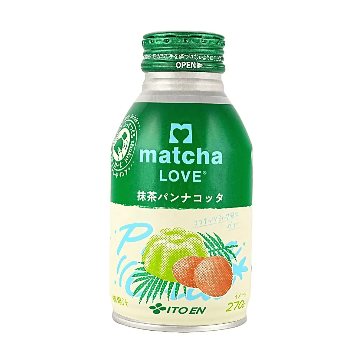 ITO EN Matcha Love Coconut Milk Jelly Drink - "Shake Jelly" Italian Pudding Flavor, 270g