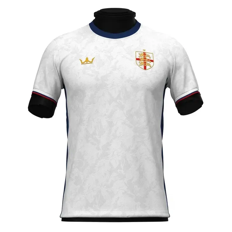 England Three Lions Soccer Jersey 2026 White Home Away Fan Shirt Men Women Loose Fit Navy Trim Casual Street Sports Idol Supporter Gift Spring Fall Winter All Season