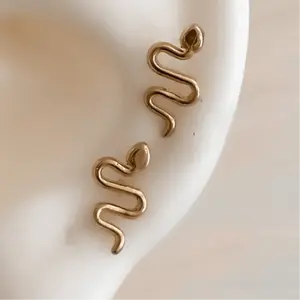 10k Snake Stud Earrings