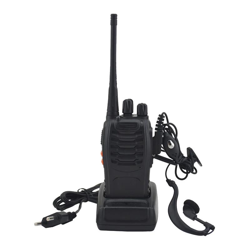 2pcs/lot Walkie talkie UHF Two way radio  UHF 400-470MHz 16CH Portable Transceiver with Earpiece