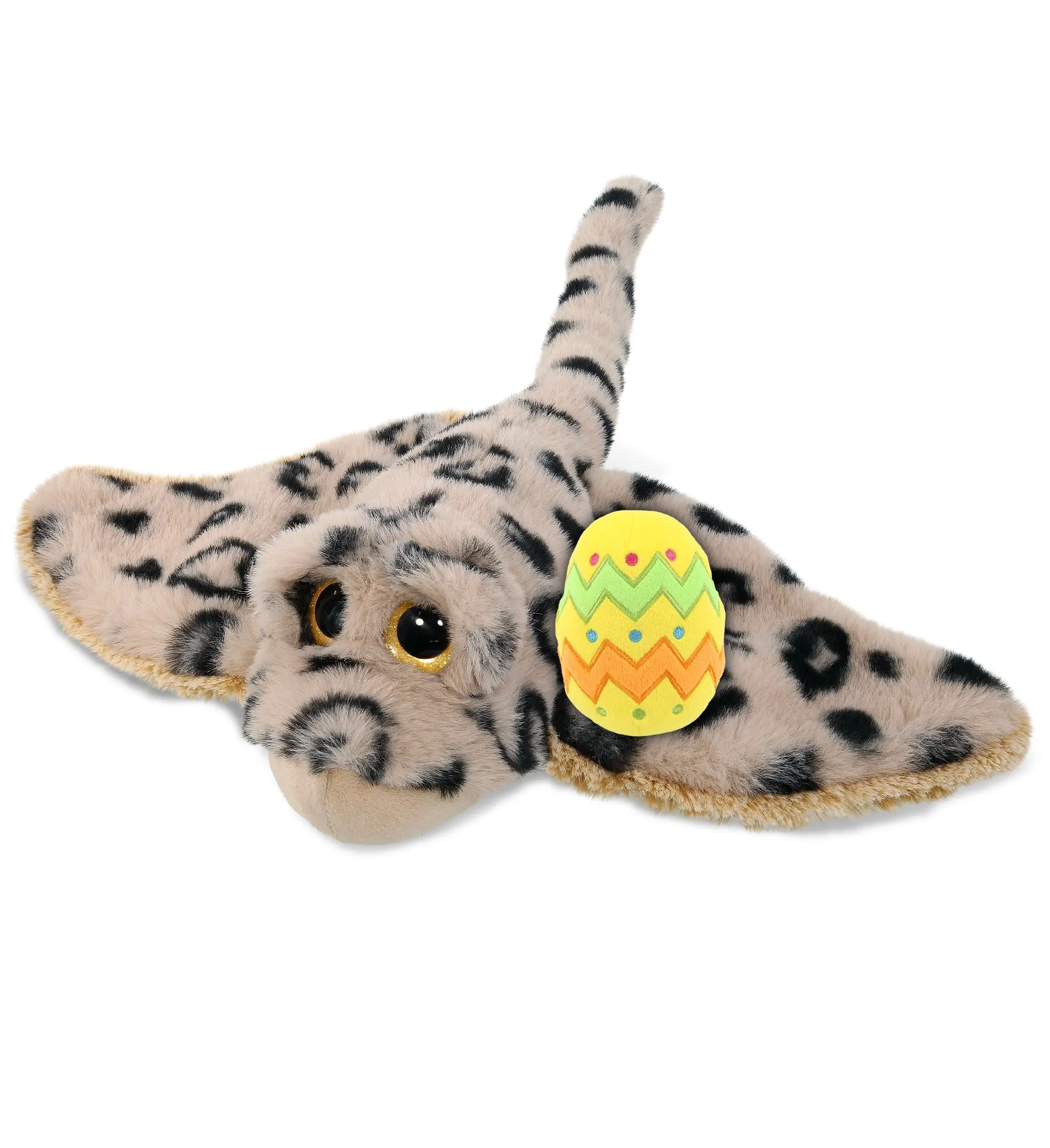DOLLIBU 15-Inch Golden Stingray Plush Stuffed Animal - 1 Golden Stingray, 15lx13.5wx3h in Super Soft Polyester, Includes Yellow Easter Egg, Unisex Spring-Theme Customizable Gift for Rooms (Toys & Hobbies), 1 Golden Stingray Stuffed Animal, 15 Inches