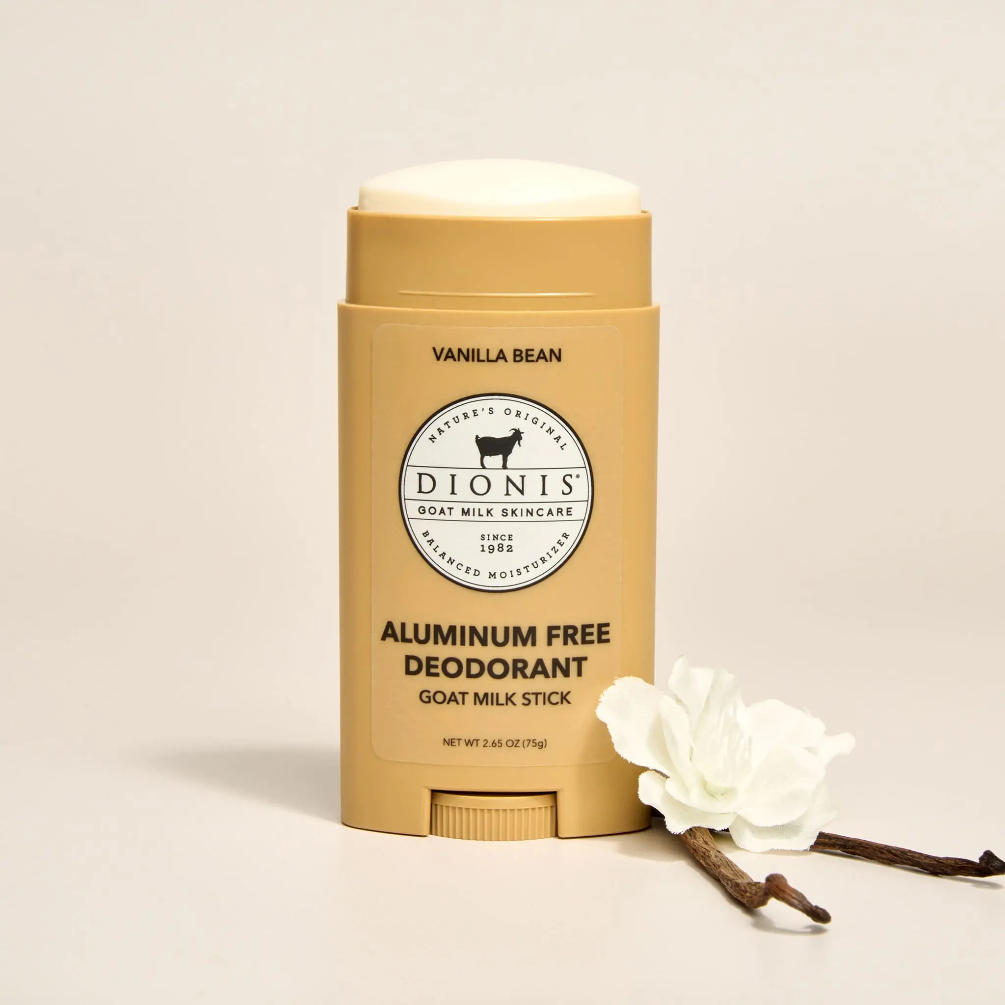 Dionis Goat Milk Skincare Vanilla Bean Aluminum-Free Goat Milk Deodorant Stick, Non-Greasy Long-Lasting Protection