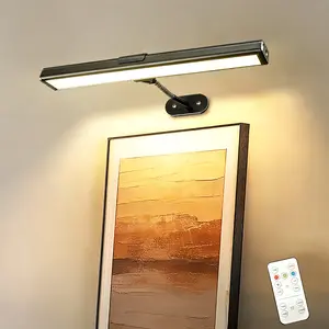 USB Rechargeable Wall-Mounted Light, Adjustable Dimmable Frame Lamp with Remote Control, Ideal for Mural Art Gallery Portrait Decor Lighting, Home Decor Lighting, Adjustable Lights