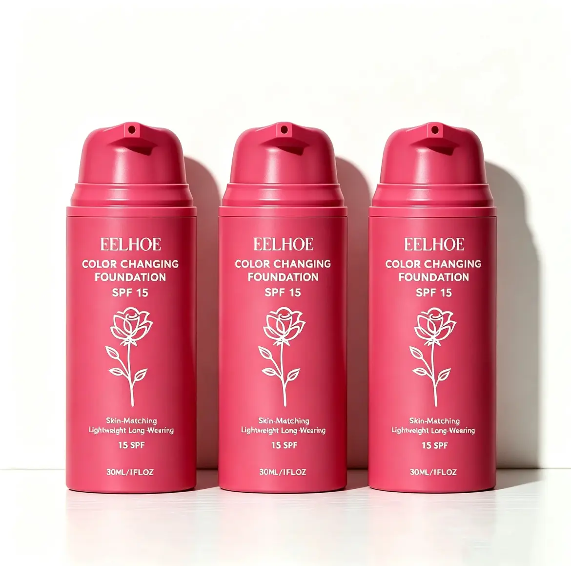 [3 pcs] Adjustable Natural Color Temperature Liquid Foundation (30 mL)‑Compact Cosmetic, Lightweight Portable Makeup, Flawless Even Skin Tone, Soft Texture, Long‑Lasting Glow,Everyday & Special Occasion Wear Smooth