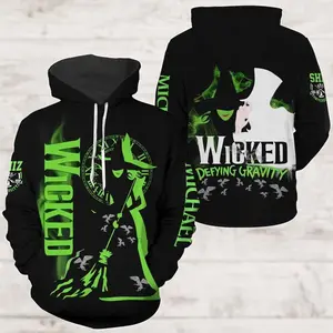Wicked Broadway Witch Of The West 3D Hoodie, Musical Movie Inspired Sweatshirt, Unisex Streetwear Pullover, Theatre Fan Gift