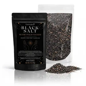 Yerbero Viral Palo Santo + Black Salt 2oz (56g) – Protection & Cleansing Ritual Salt – Wiccan, Brujeria, Spiritual Purification