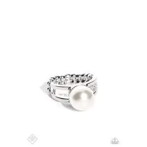 ALL AMERICAN PEARL - WHITE RING - FIERCELY 5TH AVENUE – 1623