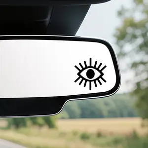 Rearview Mirror Decal, 4PCS Evil Eye Vanity Car Mirror Stickers, Vinyl Waterproof Car Window Decorative Sticker for Bottle Skateboard Motorcycle Notebook (Evil Eye)
