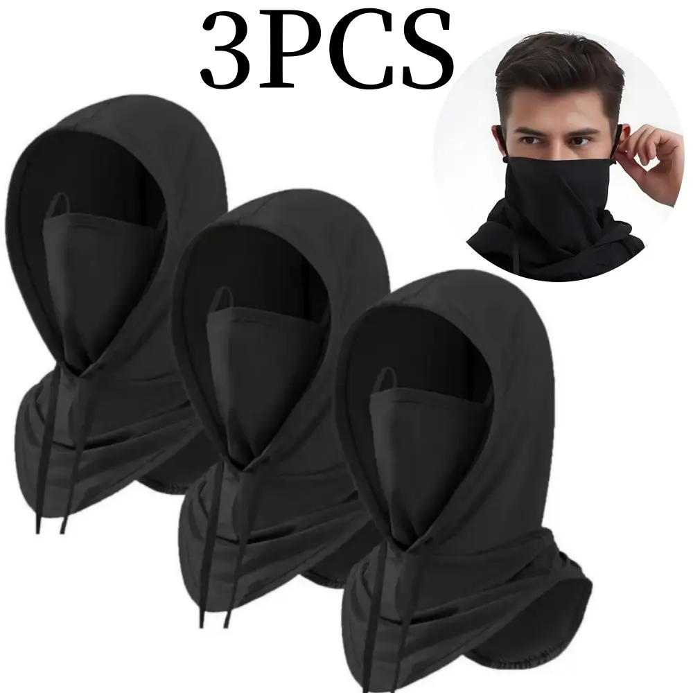 3-Pack Summer Balaclava Sun Hood - Breathable Full Head Mask for Men & Women, Ideal for Motorcycle Riding and Fishing, Outdoor Activities, Snug Fit Design, Durable Construction, Protective Gear, Outdoor Enthusiasts