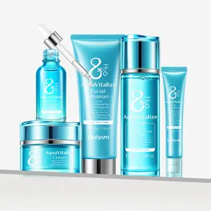 Water Light Skin Care Kit, 1 Set Moisturizing Facial Skincare Set, Including Facial Cleanser, Toner, Serum, Eye Cream, Face Cream