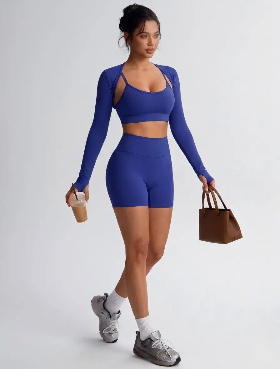Women's 3-Piece High-Waist Yoga Set - Gym Wear Sports Bra Leggings Zip-Up Jacket Top Tummy Control Butt Lift Shockproof Padded All Seasons Women's Gym Wear Workout Outfit