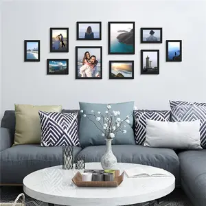 10 Pack Picture Frames Collage Wall Decor with Glass, Gallery Wall Frame Set for Wall Mounting or Tabletop Display,
