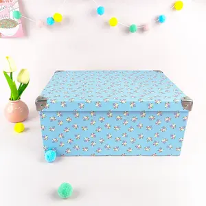 Foldable Gift Box with Metal Handle and Lid, Storage Box for Home and Office, Perfect for Valentine's Day, Christmas, Birthday Gifts