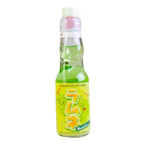 HATAKOSEN Ramune Sunshine Rose Grape Soda - Japanese Marble Drink, 200ml