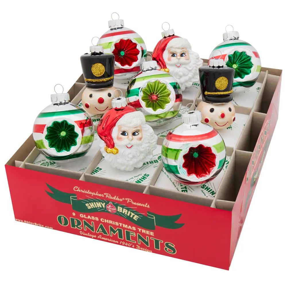 HOLIDAY SPLENDOR 9 COUNT 2.5" REFLECTOR  ROUNDS & FIGURES