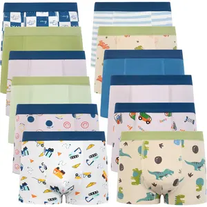 F-UDW01  Boys Kids Soft Cotton Fashion Boxer Briefs Toddler Breathable Underwear