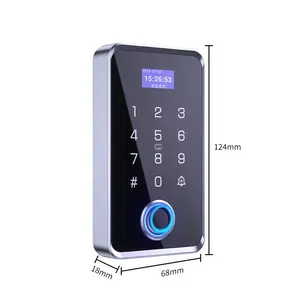 Waterproof fingerprint recognition access control system all-in-one machine with applet, Bluetooth, card swipe, password, electric bolt lock