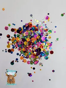 "Teachers Pet" / Colorful Holographic Dot Mix Polyester Glitter
