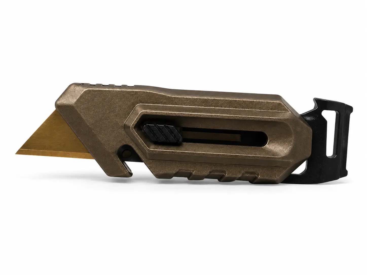 Burnt Bronze Milwaukee Compact Utility Knife, Metal Tool with Retractable Blade, Grip Handle for Cutting Tasks