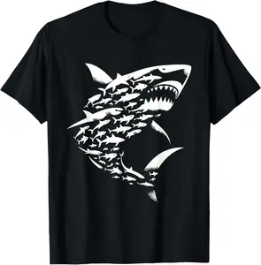 100% Cotton Shark Lover Marine Biology Animal Science Sharks T-Shirt