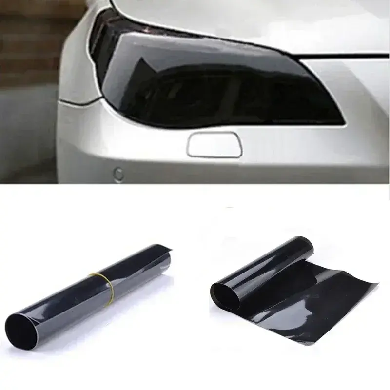 30*200cm Matt Black Automobiles Car Light Headlight Taillight Tint Vinyl Film Smoke Sticker Sheet Fog Rear Lamp Car Accessories