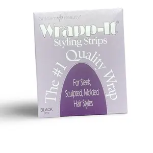 Graham Beauty Wrapp-It Styling Strips 40ct - Black Gel Haircare for Sleek Sculpted Molded Styles 37160
