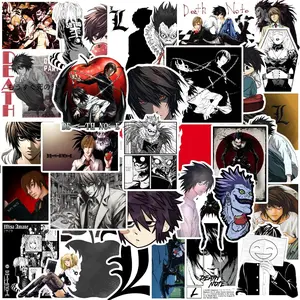 54 Death Note Pattern Waterproof Stickers, Car Water Bottle Luggage Phone Laptop Decals, Durable Printed Adhesives for Personalization